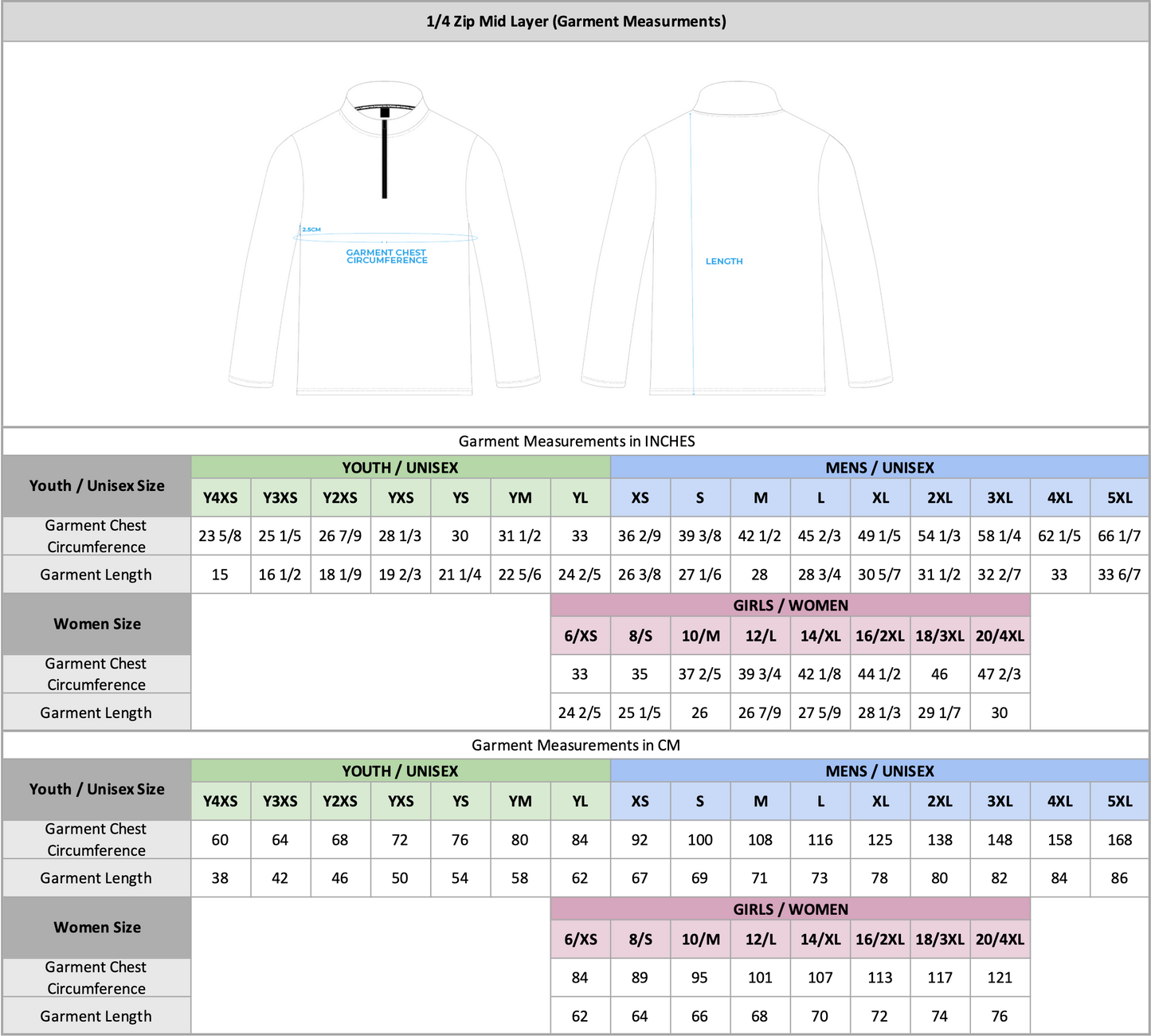 Quarter Zip Mid Layer