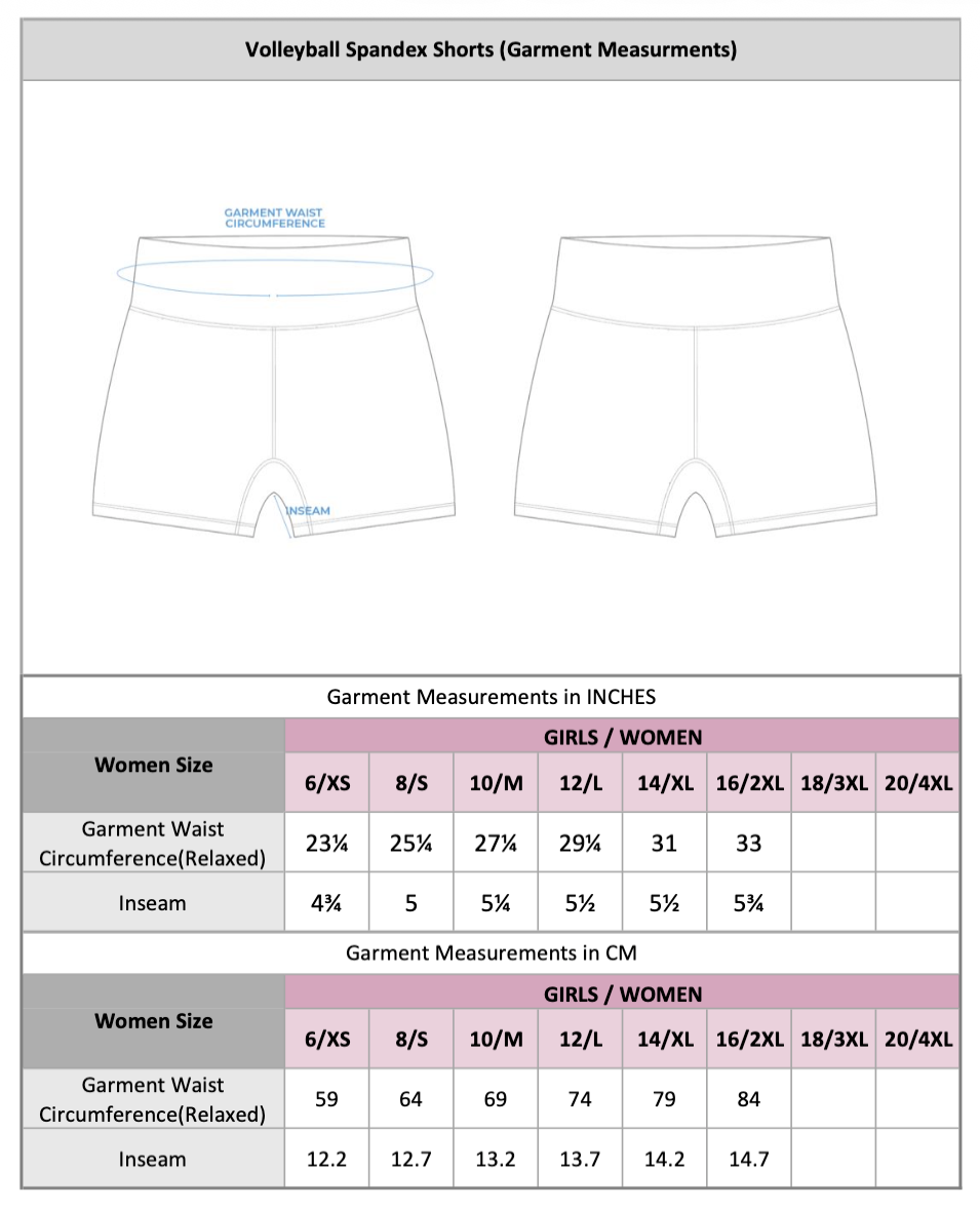 Volleyball Spandex Shorts
