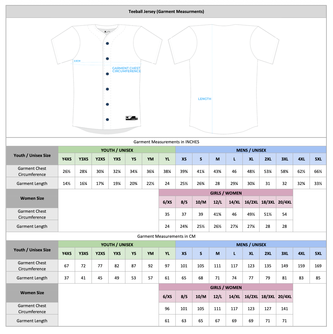 U11 - Teeball Jersey (No Name)