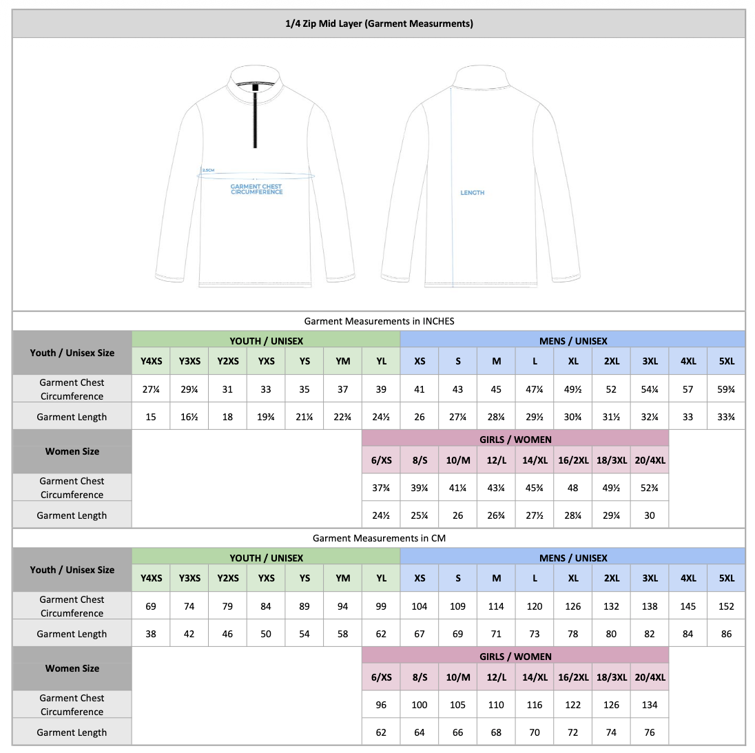 Quarter Zip Mid Layer