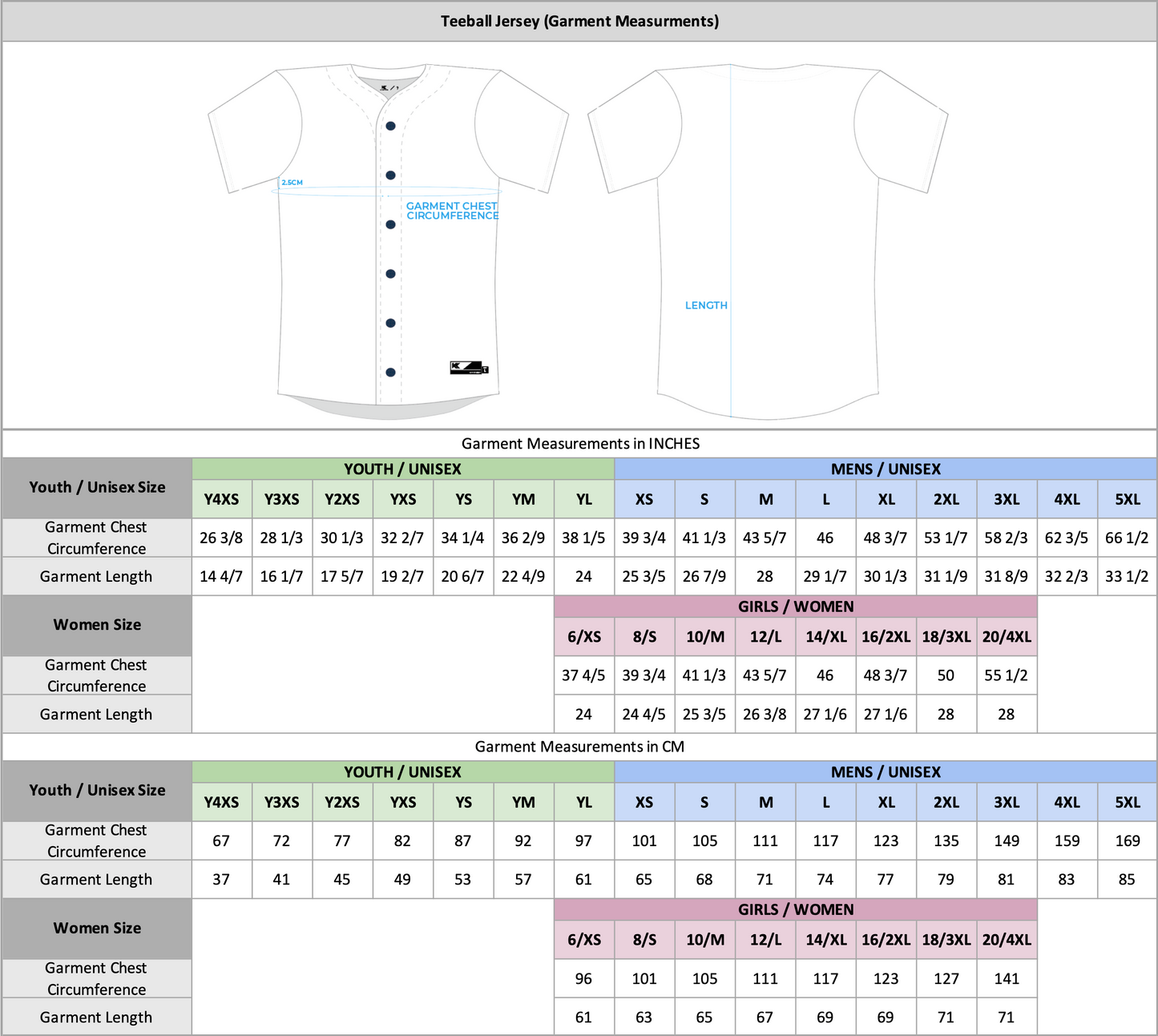 U11 - Teeball Jersey (No Name)