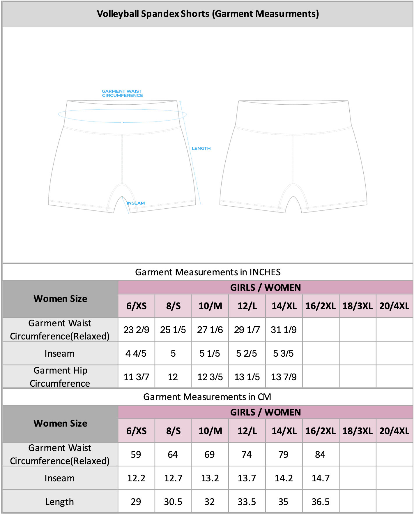 Volleyball Spandex Shorts