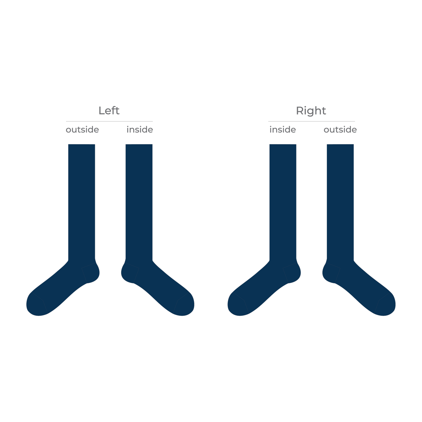 Navy Knee Length Socks (2 Packs)
