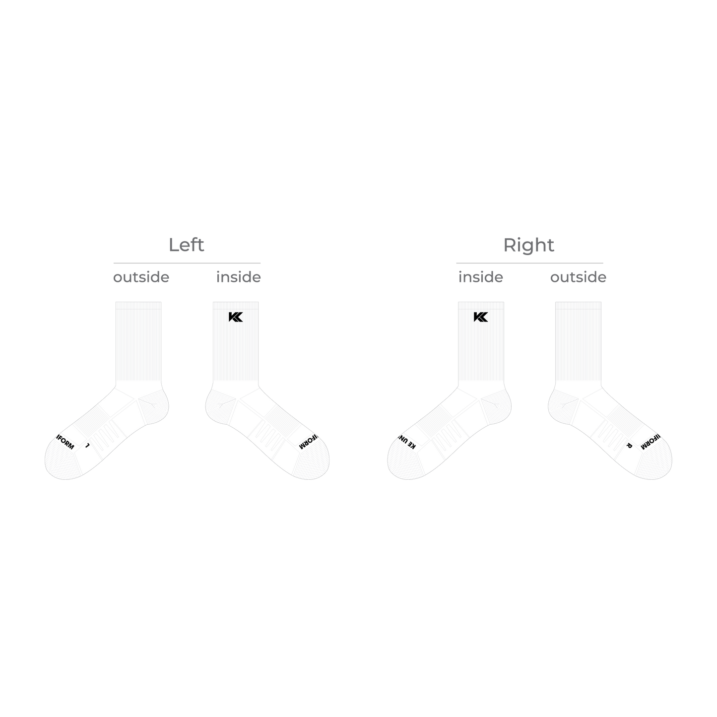 PE White Socks (2 Packs)