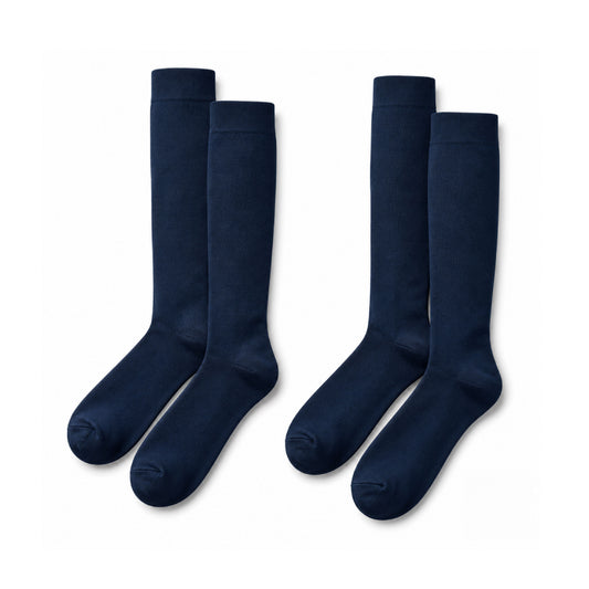 Navy Knee Length Socks (2 Packs)