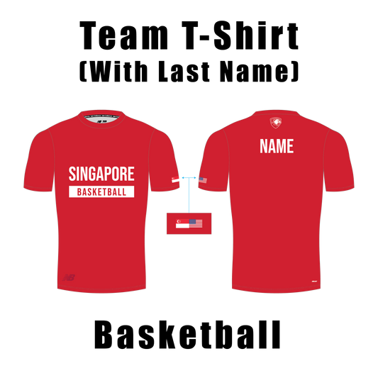 Team Sports T-Shirt with Last Name (Basketball)