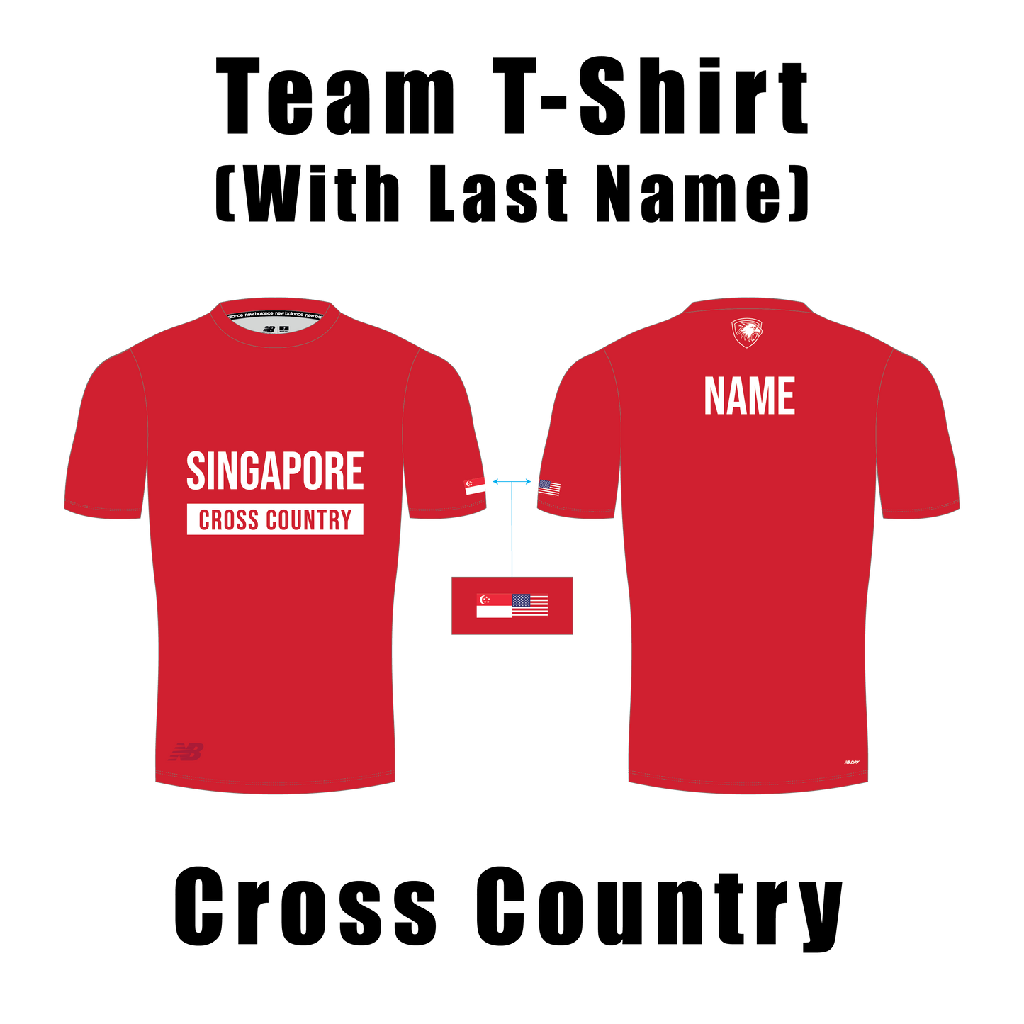Team Sports T-Shirt with Last Name (Cross Country)
