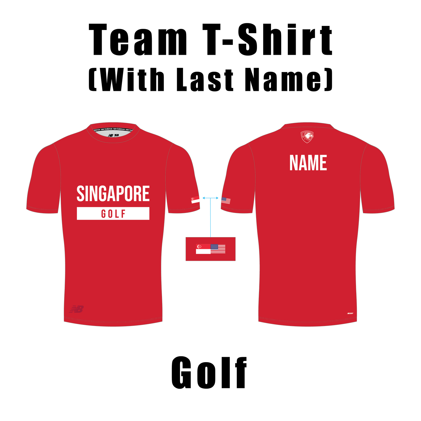 Team Sports T-Shirt with Last Name (Golf)