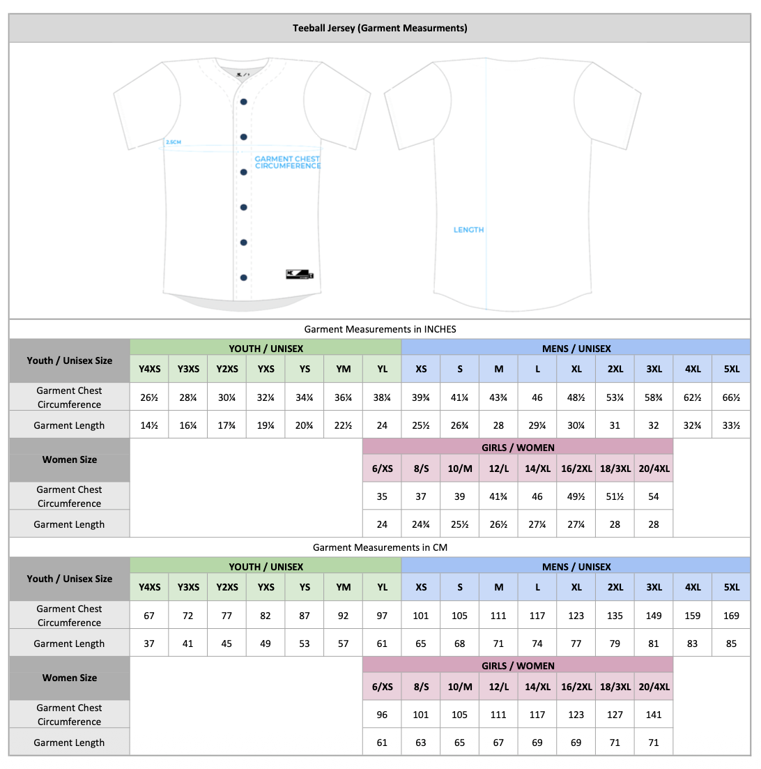 U11 - Teeball Jersey (Customized)