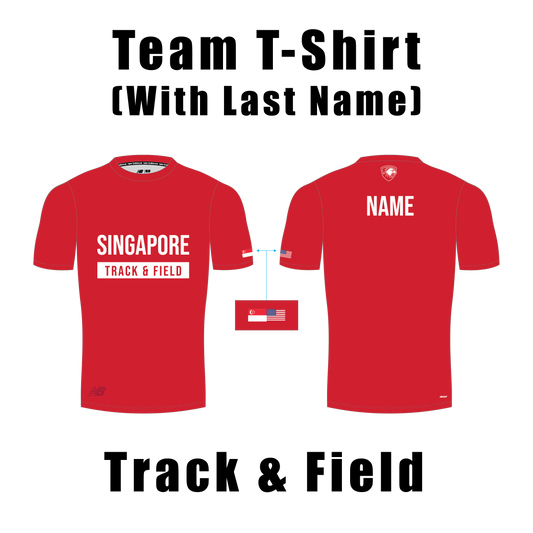 Team Sports T-Shirt with Last Name (Track & Field)