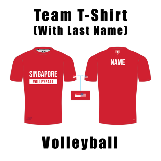 Team Sports T-Shirt with Last Name (Volleyball)